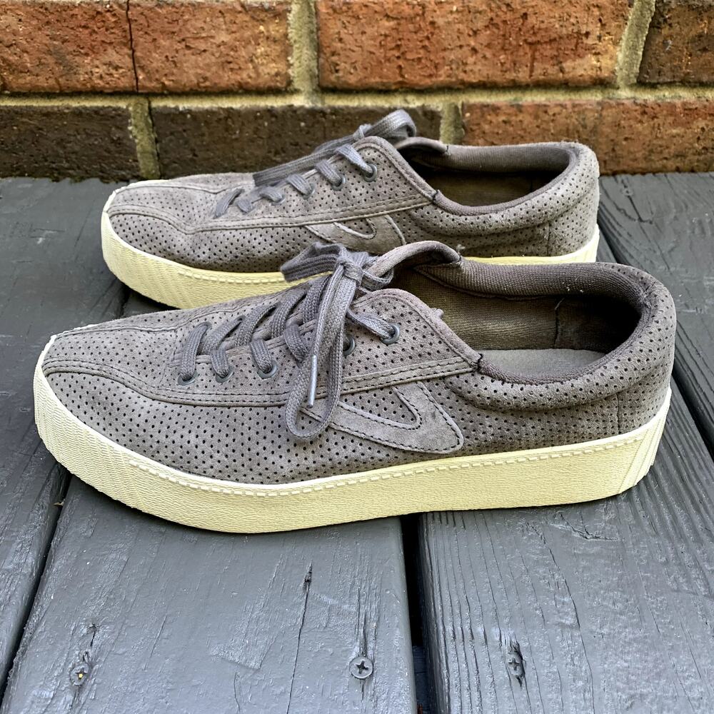 Tretorn Nylite Bold Platform Nubuck Sneakers Womens Gray Suede Casual Athletic 9 - Picture 4 of 7